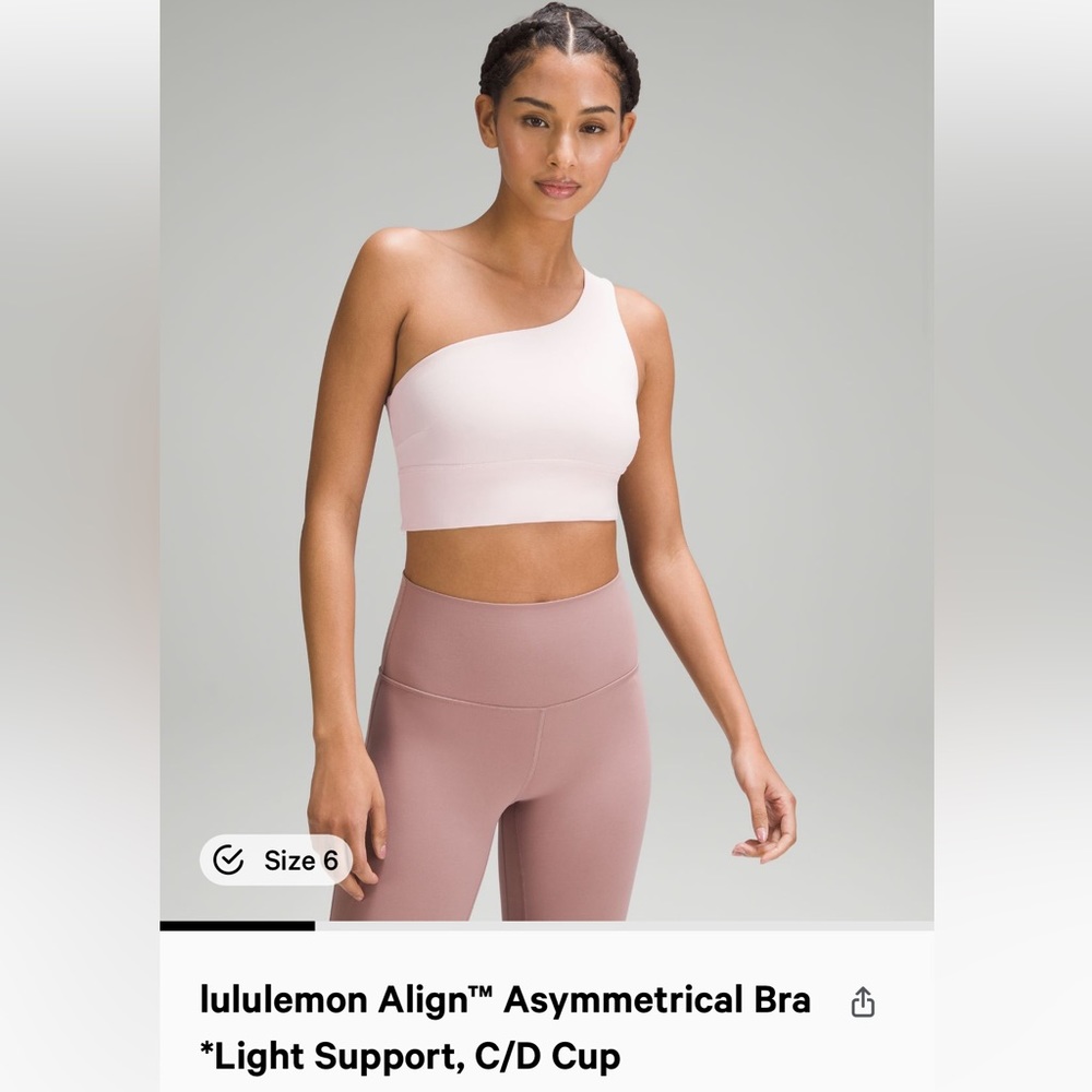 Lululemon Align Asymmetrical Bra. Light Support C/D Cup.